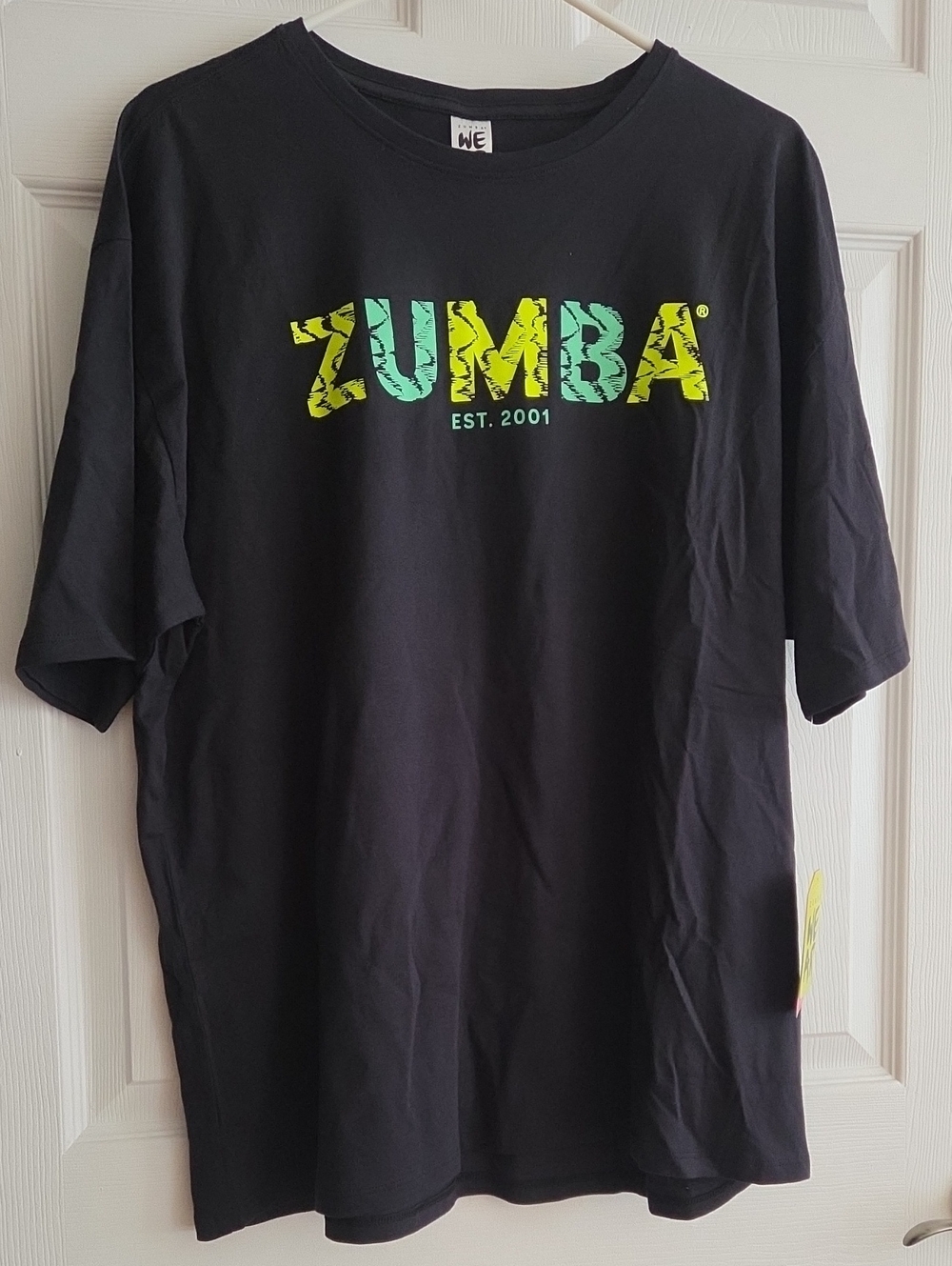 Men's Oversized Zumba Fitness Black Tee